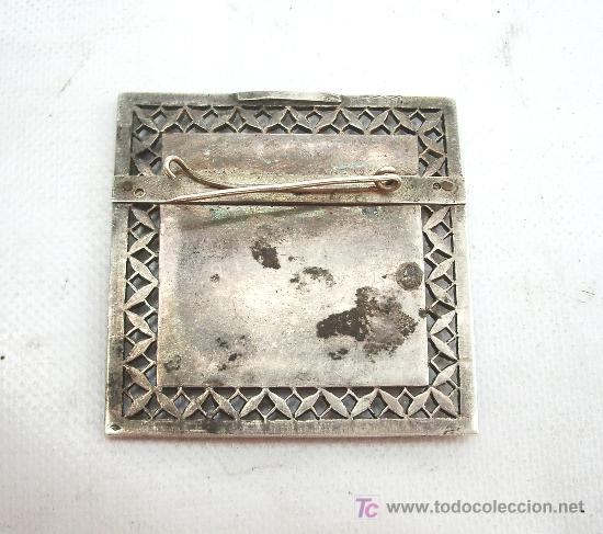 Joyeria: Broche antiguo en plata con forma cuadrada. - Foto 2