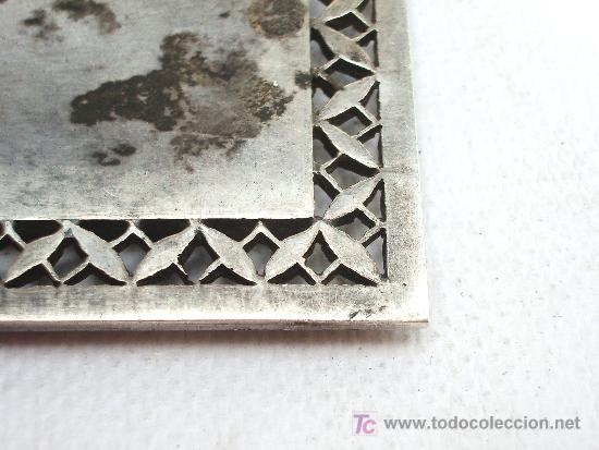 Joyeria: Broche antiguo en plata con forma cuadrada. - Foto 3