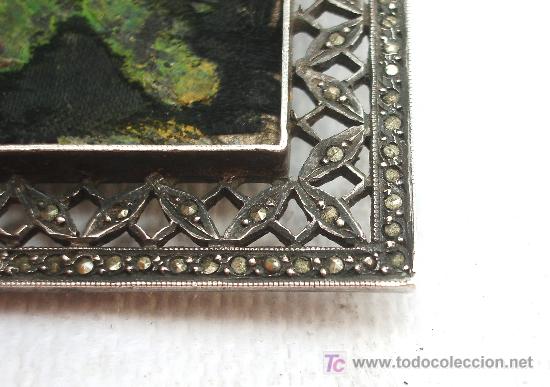 Joyeria: Broche antiguo en plata con forma cuadrada. - Foto 4