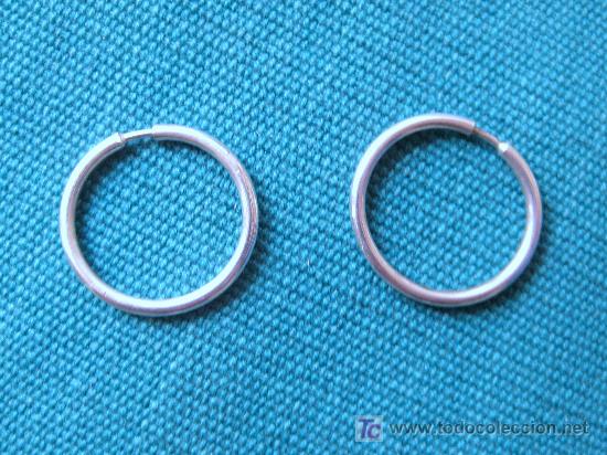 Joyeria: PENDIENTES (AROS) EN PLATA DE LEY, A&Ntilde;OS 60 - Foto 1