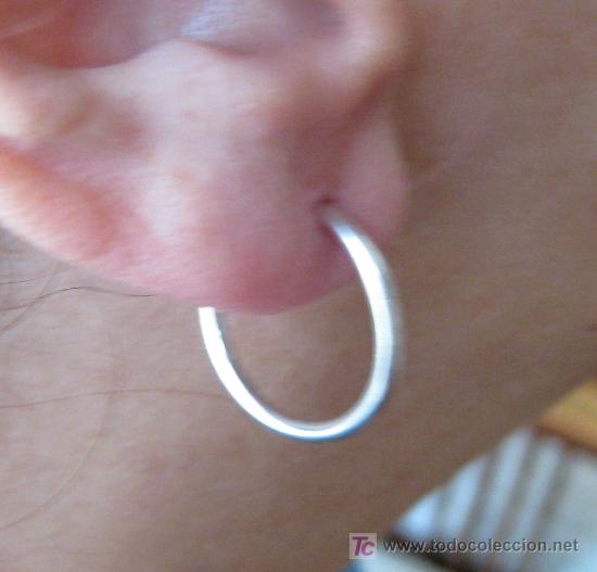 Joyeria: PENDIENTES (AROS) EN PLATA DE LEY, A&Ntilde;OS 60 - Foto 3