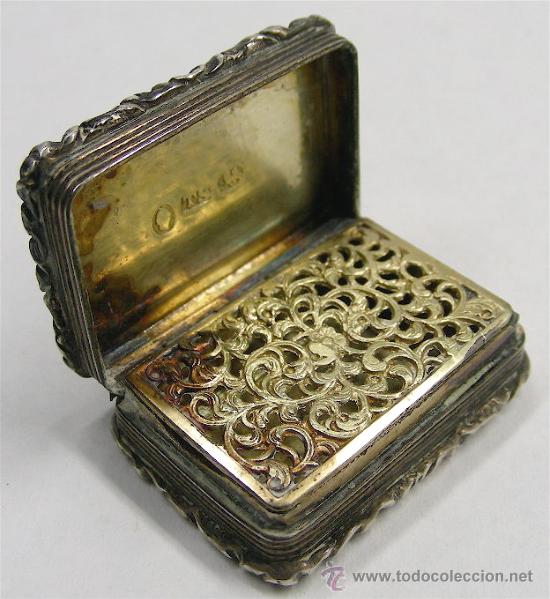 Joyeria: VINAGRETTE DE 1880 PLATA CON SUS MARCAS - Foto 1