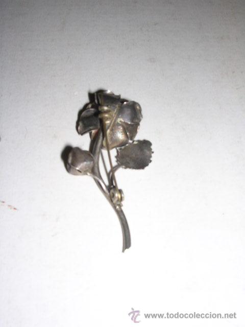 Joyeria: BROCHE CON AGUJA ANTIGUO DE PLATA 5 CM. DE LARGO - Foto 2