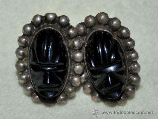 Joyeria: PENDIENTES ART-DECO DE PLATA Y &Oacute;NIX - Foto 1