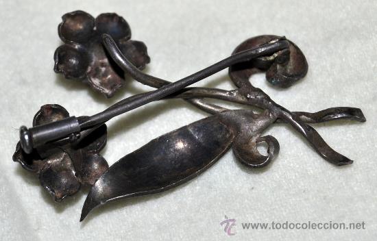Joyeria: BROCHE DE PLATA, PLATA DORADA Y CORAL - Foto 4