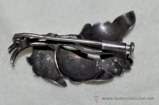 Joyeria: BROCHE DE PLATA, PLATA DORADA Y CORAL - Foto 2
