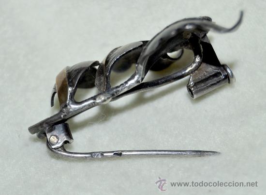 Joyeria: BROCHE DE PLATA, PLATA DORADA Y CORAL - Foto 4