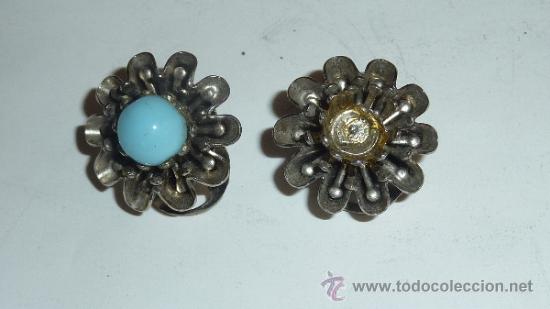 Joyeria: Pareja de pendientes de plata antiguos. - Foto 1