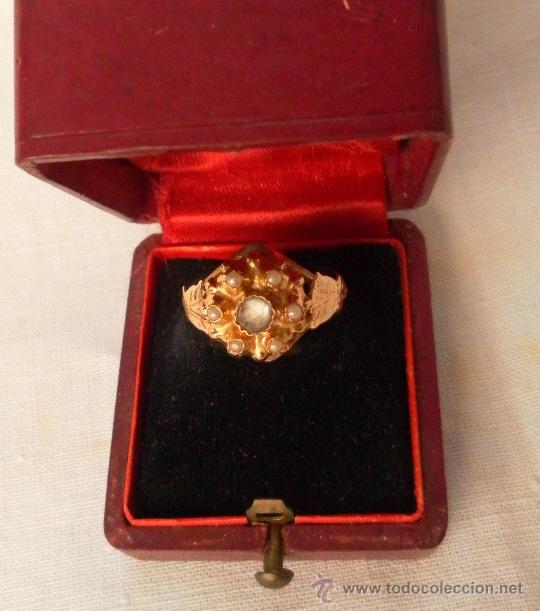 Joyeria: Antiguo anillo. Oro de 18 k. Con estuche original. - Foto 2