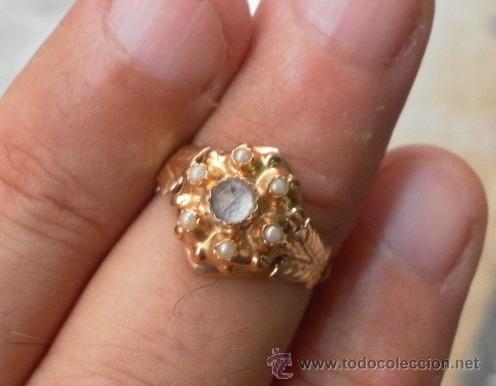 Joyeria: Antiguo anillo. Oro de 18 k. Con estuche original. - Foto 5