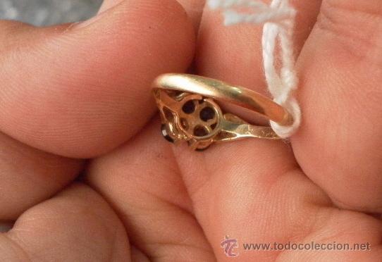 Joyeria: Antiguo anillo. Oro de 18 k. Con estuche original - Foto 6