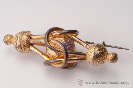 Joyeria: BROCHE DE METAL DORADO - Foto 1