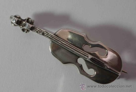 Joyeria: BROCHE VIOLIN PLATA DE LEY - VIOLIN BROOCH SILVER - Foto 1