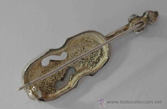 Joyeria: BROCHE VIOLIN PLATA DE LEY - VIOLIN BROOCH SILVER - Foto 2