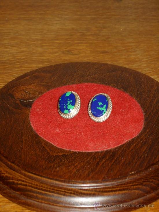 Joyeria: PENDIENTES LAPISLAZULI Y PLATA CONTRASTADA 925.MEXICO. - Foto 1