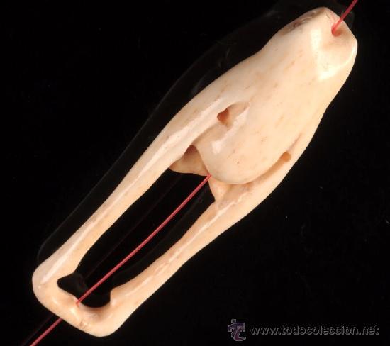 Joyeria: CUIRIOSO Netsuke japones RANA DE HUESO - Foto 2