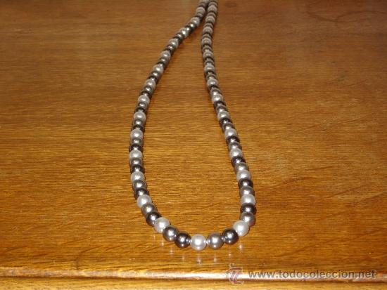 Joyeria: COLLAR DE PERLAS BLANCAS Y GRISES. - Foto 4