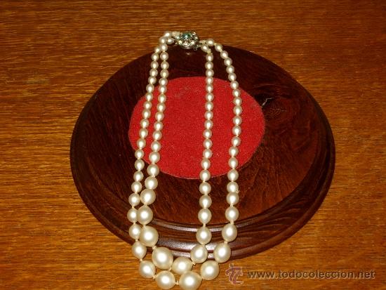 Joyeria: COLLAR DE PERLAS 2 HILOS.VINTAGE. - Foto 1