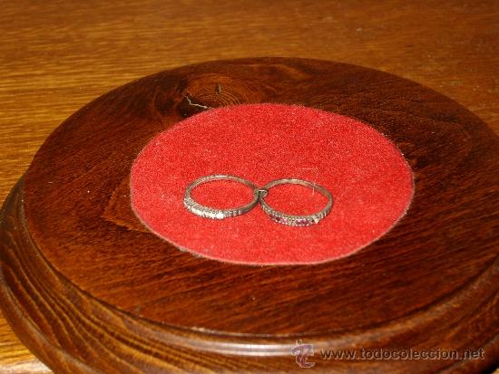 Joyeria: ANTIGUO ANILLO DE PLATA DOBLE CON CIRCONITAS. - Foto 3