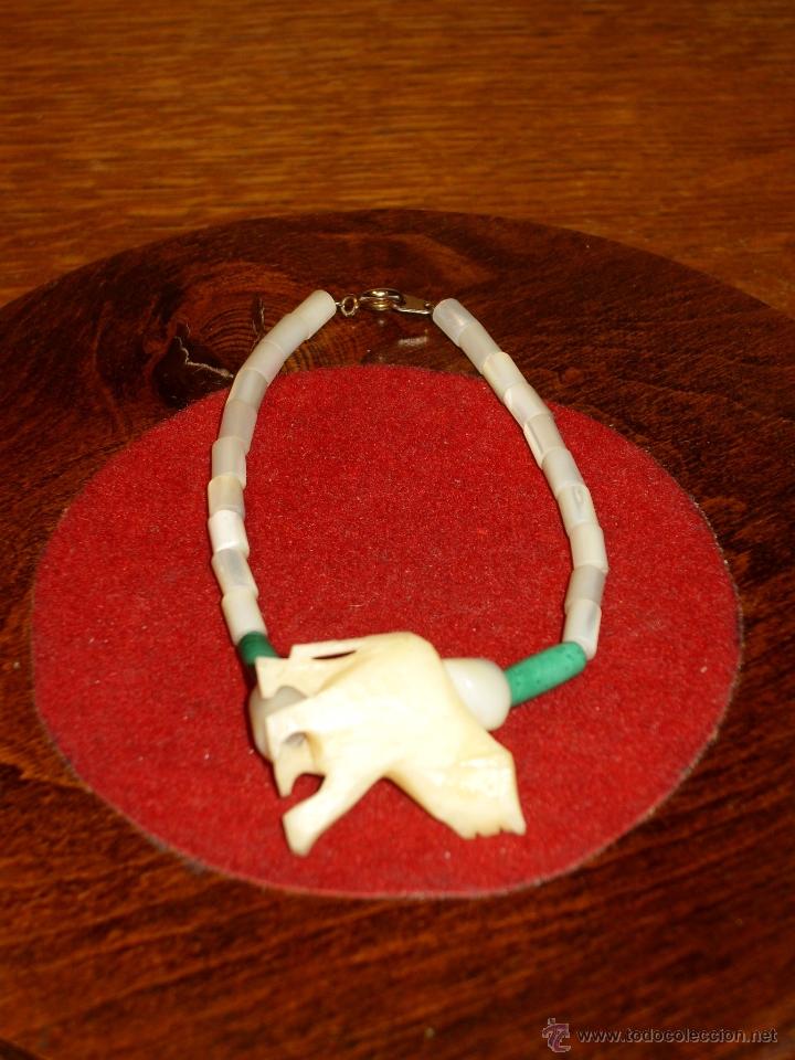 Joyeria: ANTIGUA PULSERA DE HUESO Y NACAR. - Foto 1