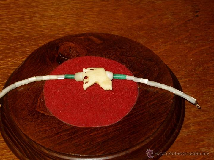 Joyeria: ANTIGUA PULSERA DE HUESO Y NACAR. - Foto 4