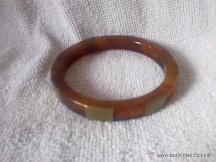 Joyeria: ANTIGUA PULSERA DE CONCHA Y BRONCE - Foto 2