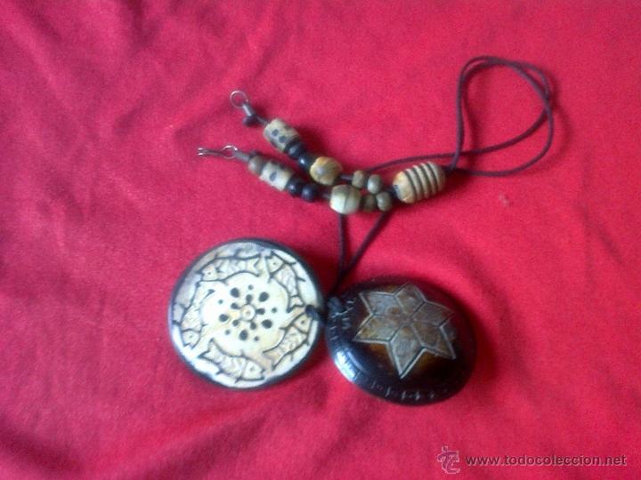 Joyeria: ANTIGUO COLLAR DE LA SUERTE DE CUERNO - Foto 1