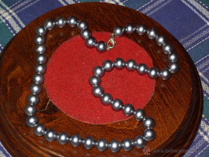 Joyeria: COLLAR DE PERLAS GRISES.VINTAGE. - Foto 3