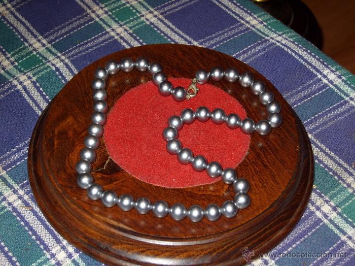 Joyeria: COLLAR DE PERLAS GRISES.VINTAGE. - Foto 4