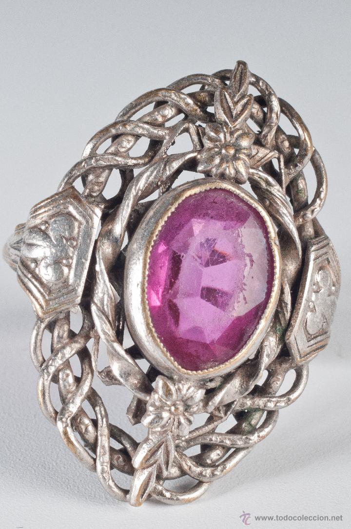 Joyeria: ANILLO DE METAL TRABAJADO CON PIEDRA - Foto 1