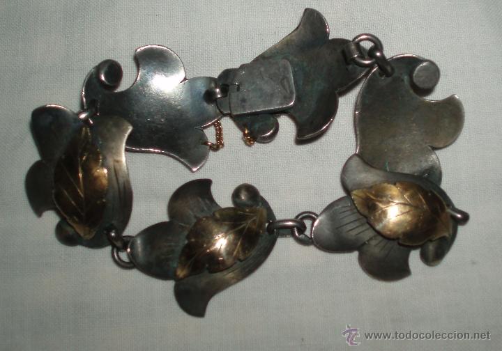 Joyeria: pulsera y pendientes de plata y oro muy antigua - Foto 3