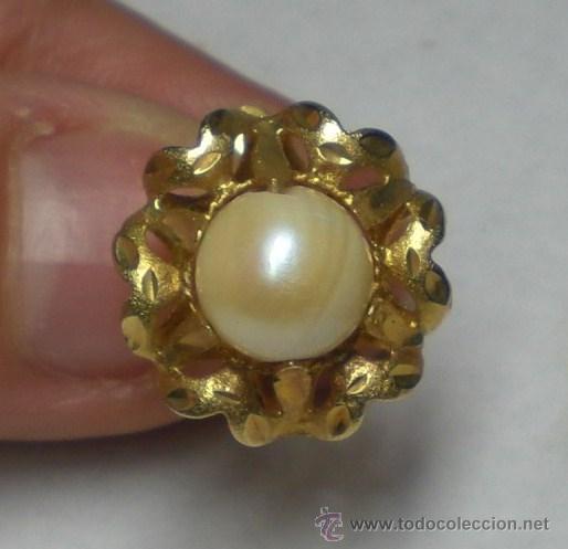 Joyeria: Pendientes tipo bot&oacute;n &middot; Oro 18 kt y perlas cultivadas - Foto 4