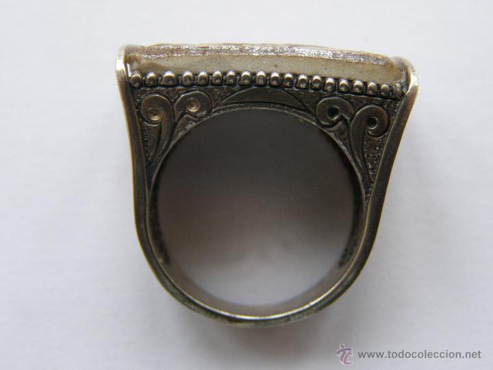 Joyeria: ANILLO DE PLATA DE LEY Y PIEDRA CON ESMALTE. BULGARIA - Foto 2