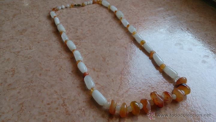 Joyeria: Magnifico collar en cuarzo blanco y carneola . - Foto 2
