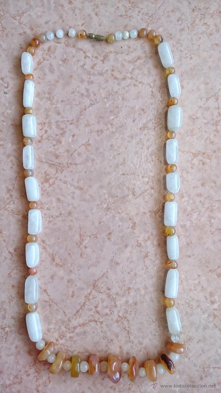 Joyeria: Magnifico collar en cuarzo blanco y carneola . - Foto 3