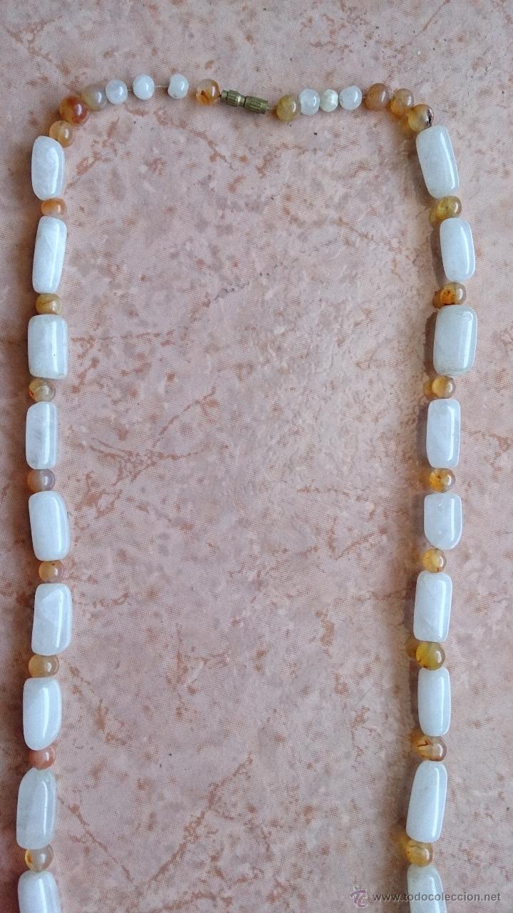 Joyeria: Magnifico collar en cuarzo blanco y carneola . - Foto 4