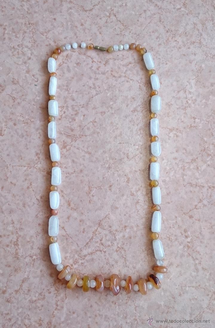 Joyeria: Magnifico collar en cuarzo blanco y carneola . - Foto 6
