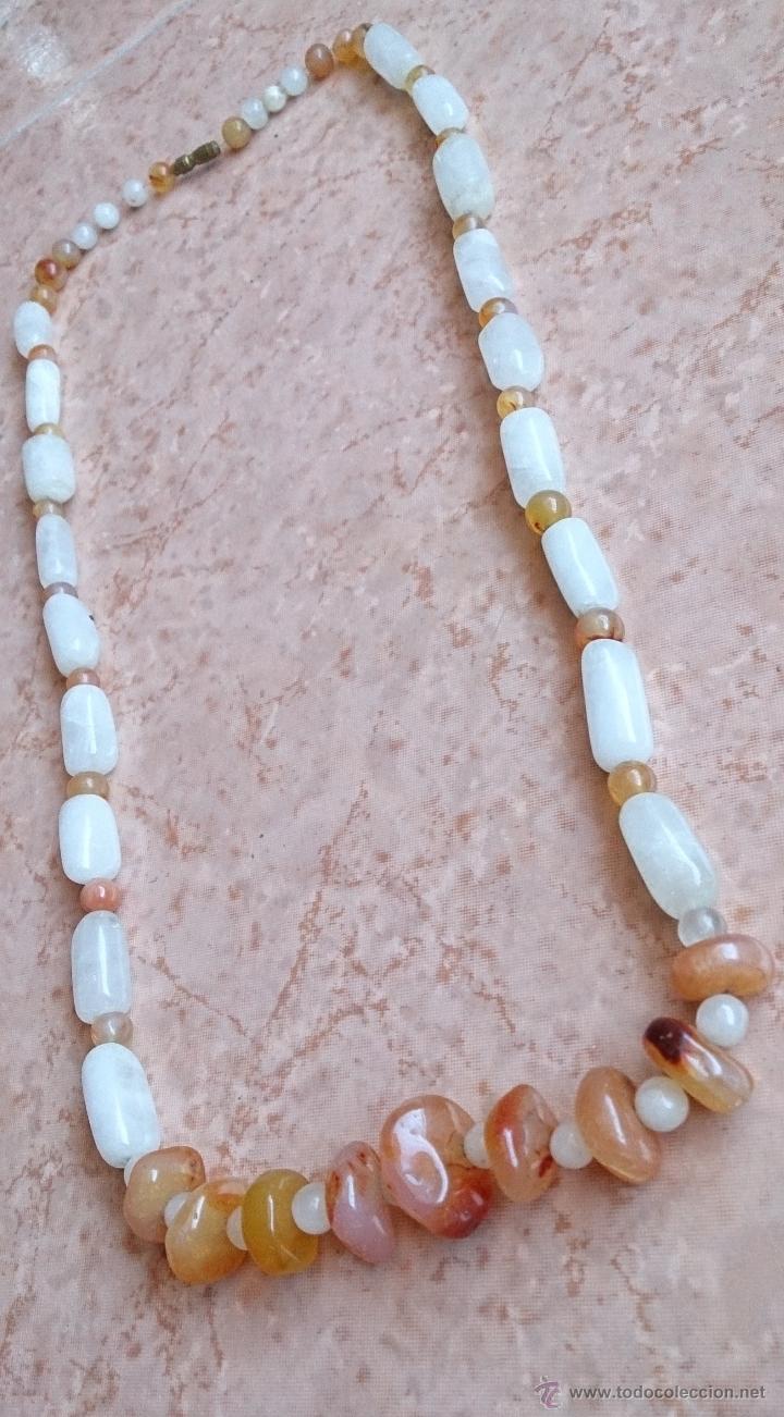 Joyeria: Magnifico collar en cuarzo blanco y carneola . - Foto 7