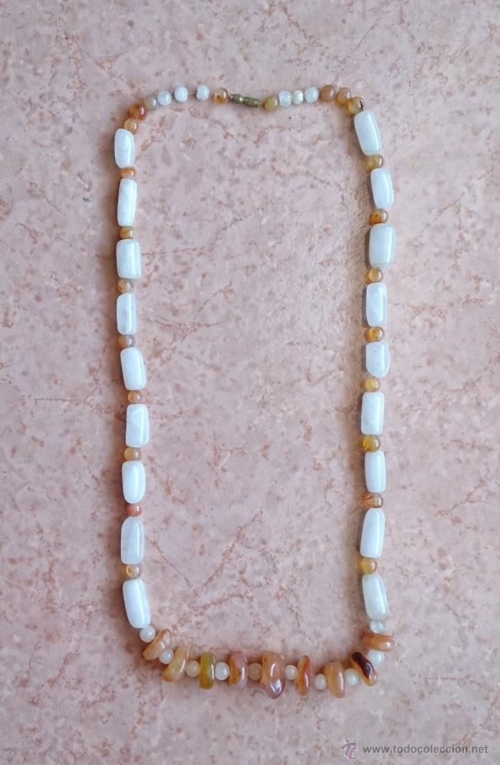 Joyeria: Magnifico collar en cuarzo blanco y carneola . - Foto 8