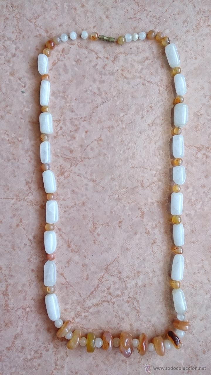 Joyeria: Magnifico collar en cuarzo blanco y carneola . - Foto 9