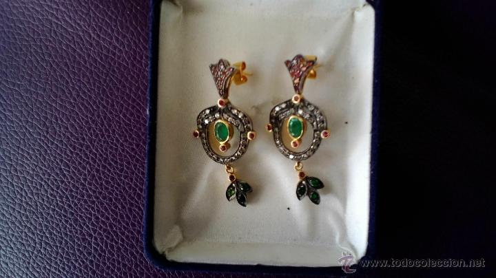 Joyeria: pendientes estilo isabelino con piedras preciosas - Foto 4