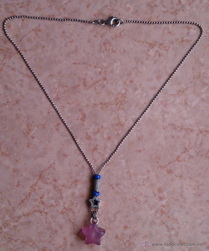 Joyeria: Moderno collar de plata de ley 925 con estrellas colgando . - Foto 1