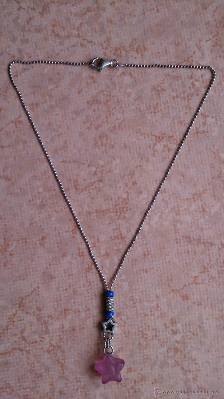 Joyeria: Moderno collar de plata de ley 925 con estrellas colgando . - Foto 9
