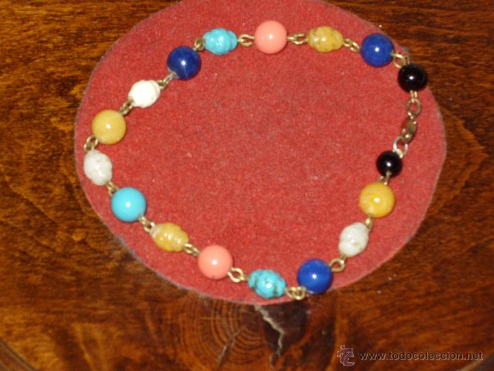 Joyeria: PULSERA DE CUENTAS DE CRISTAL VARIADO,OPALINA.VINTAGE. - Foto 4