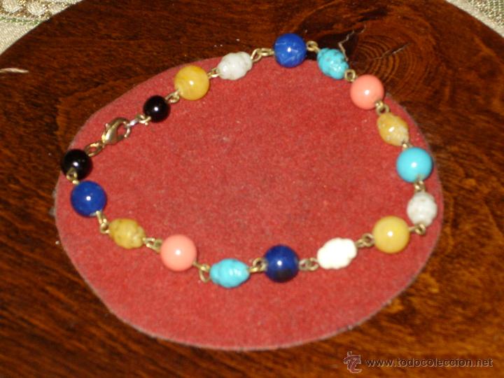 Joyeria: PULSERA DE CUENTAS DE CRISTAL VARIADO,OPALINA.VINTAGE. - Foto 5