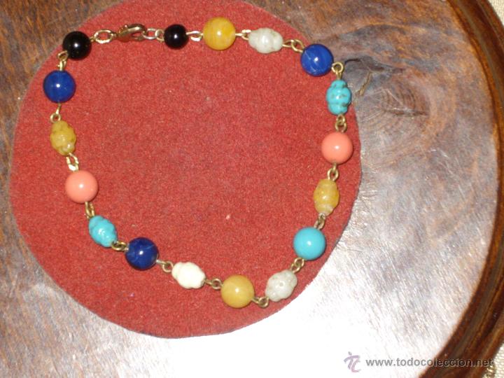 Joyeria: PULSERA DE CUENTAS DE CRISTAL VARIADO,OPALINA.VINTAGE. - Foto 6