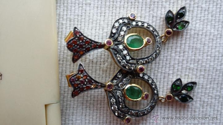 Joyeria: pendientes estilo isabelino con piedras preciosas - Foto 5