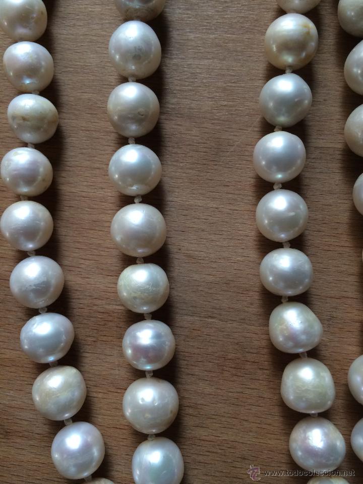 Joyeria: magnifico collar de perlas barroca y broche de plata - Foto 2