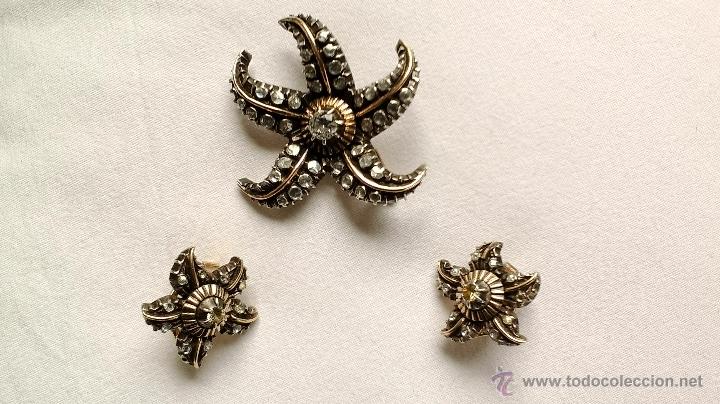 Joyeria: broche y pendientes isabelinos - Foto 2