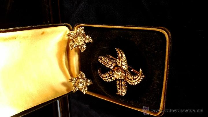 Joyeria: broche y pendientes isabelinos - Foto 3